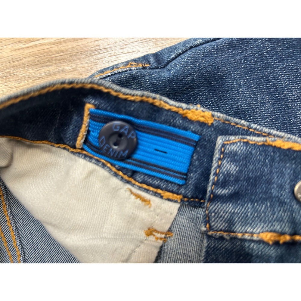 Gap Kids Boys Straight Leg Jeans Size 12 Slim Blue Denim Adjustable Waist NEW - Picture 4 of 7